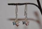 Silver Swirl Convertible Earrings with 11 pairs of crystal drops included